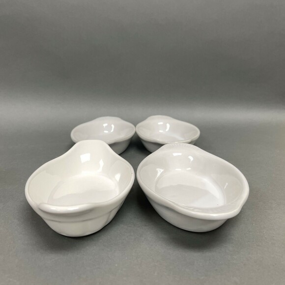 Ultima & Pfaltzgraff Individual Au Gratin Off-white White Lot of 4 - Picture 2 of 5